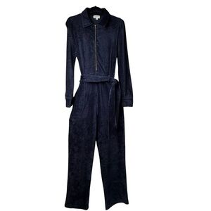 Evereve Blue Denim Jumpsuit with Wide-Leg Design